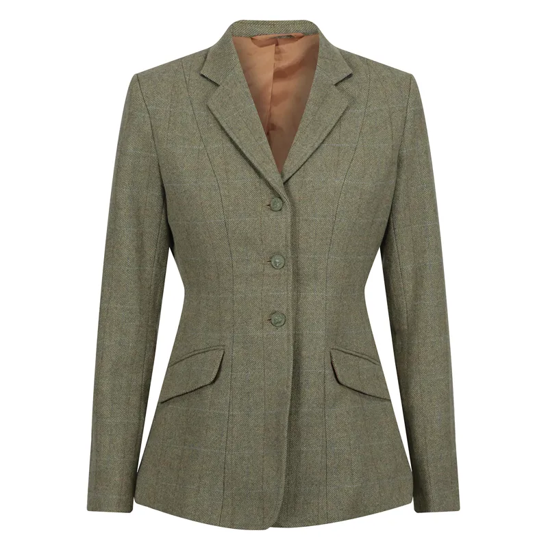 Equetech Thornborough Classic Tweed Riding Jacket in Green